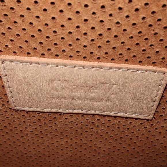 Clare V Tan Crossbody Bag with Red Accent - Picture 11 of 16